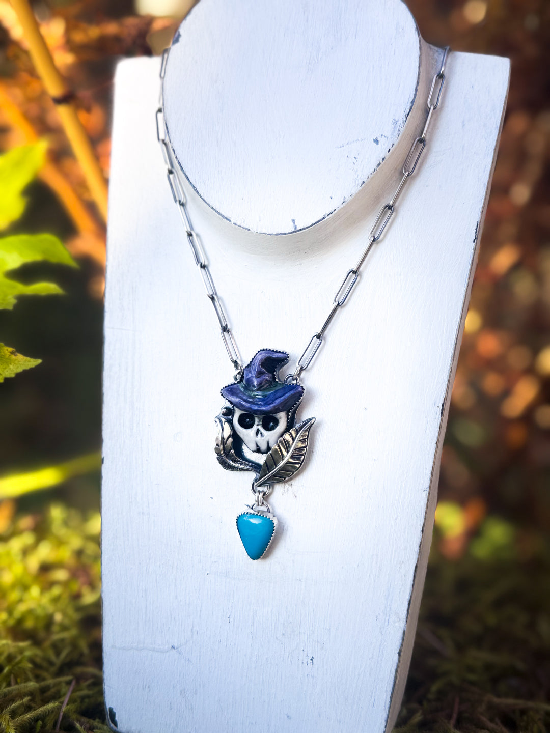 Sirens Serenade- Turquoise Skull Necklace