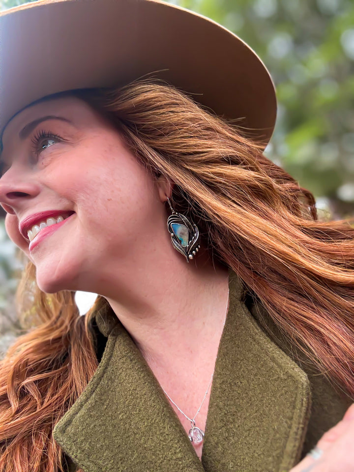 Australian Boulder Opal "Split Pair" Earring