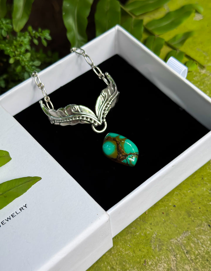 Woodland Whisper Vine Necklace- Hubei Turquoise Sea Creature