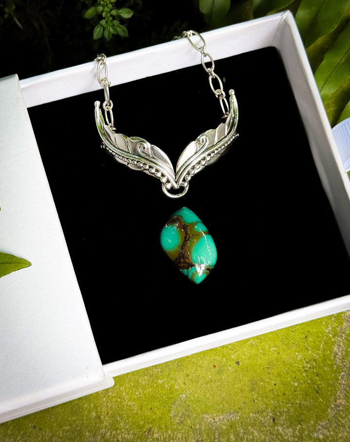 Woodland Whisper Vine Necklace- Hubei Turquoise Sea Creature