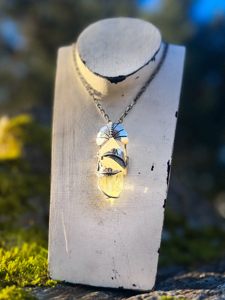 Fairy Light Fortress- Citrine Necklace